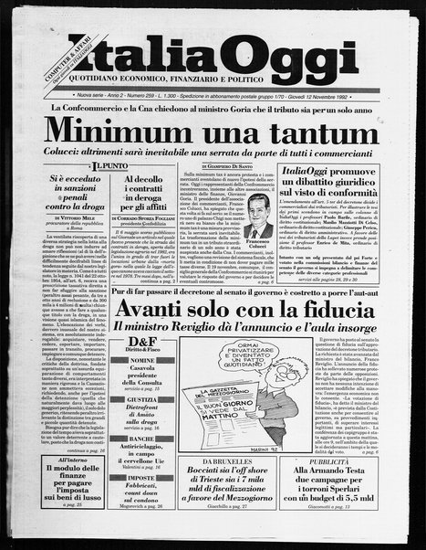 Italia oggi : quotidiano di economia finanza e politica